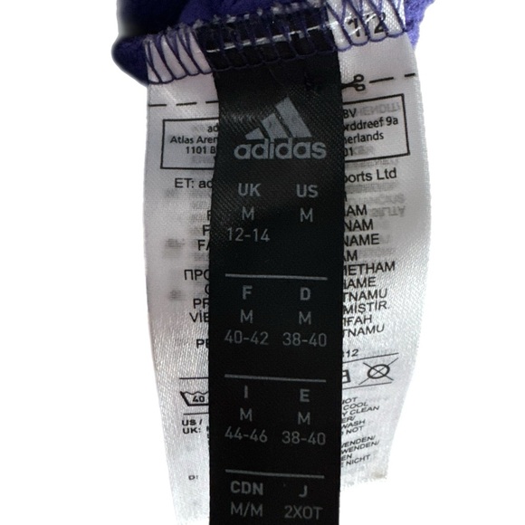 ADIDAS Women Lifting Women Hoodie Athletic Sweatshirt Sz Medium Pocketed Purple - Picture 4 of 12